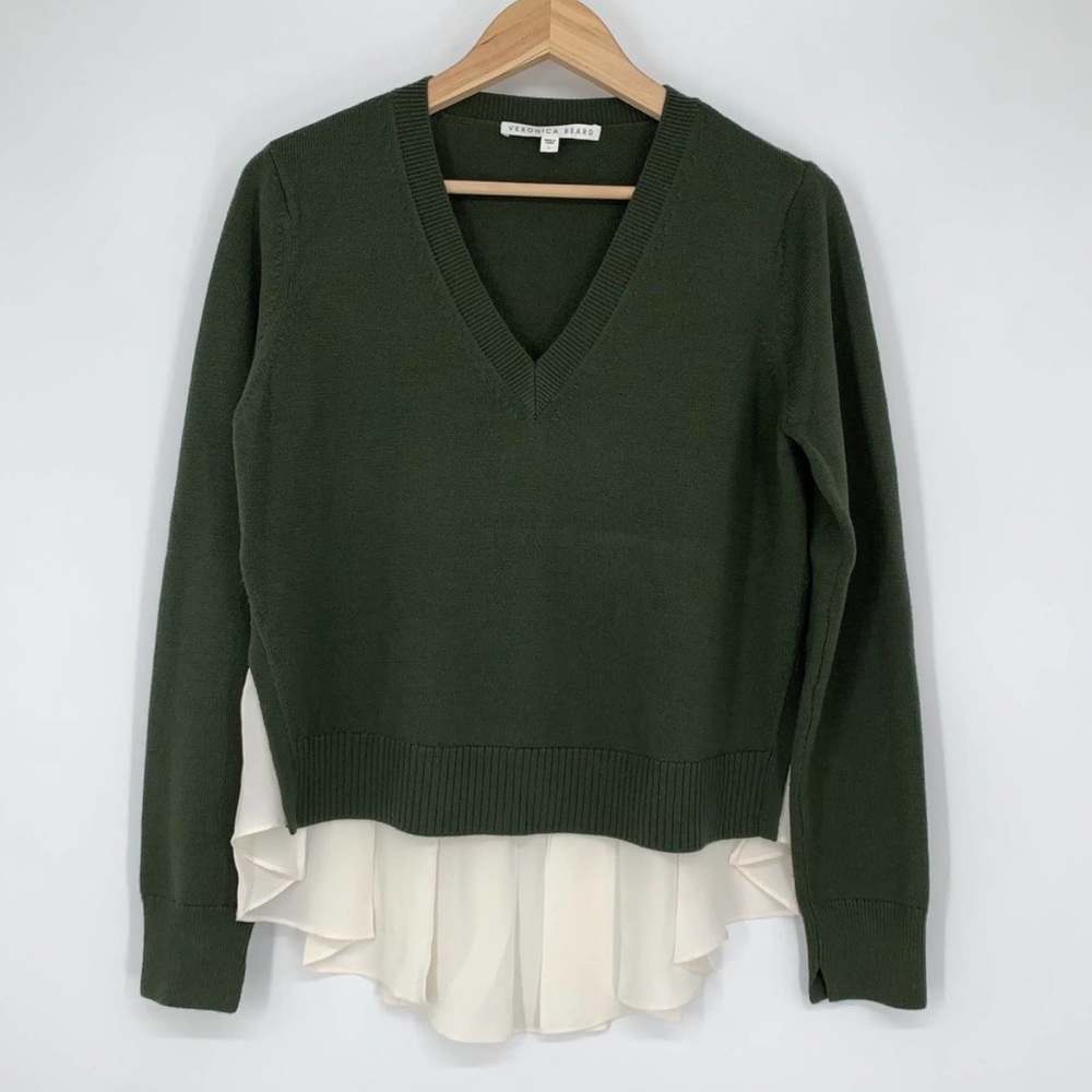 Veronica Beard Wool V-Neck Pullover